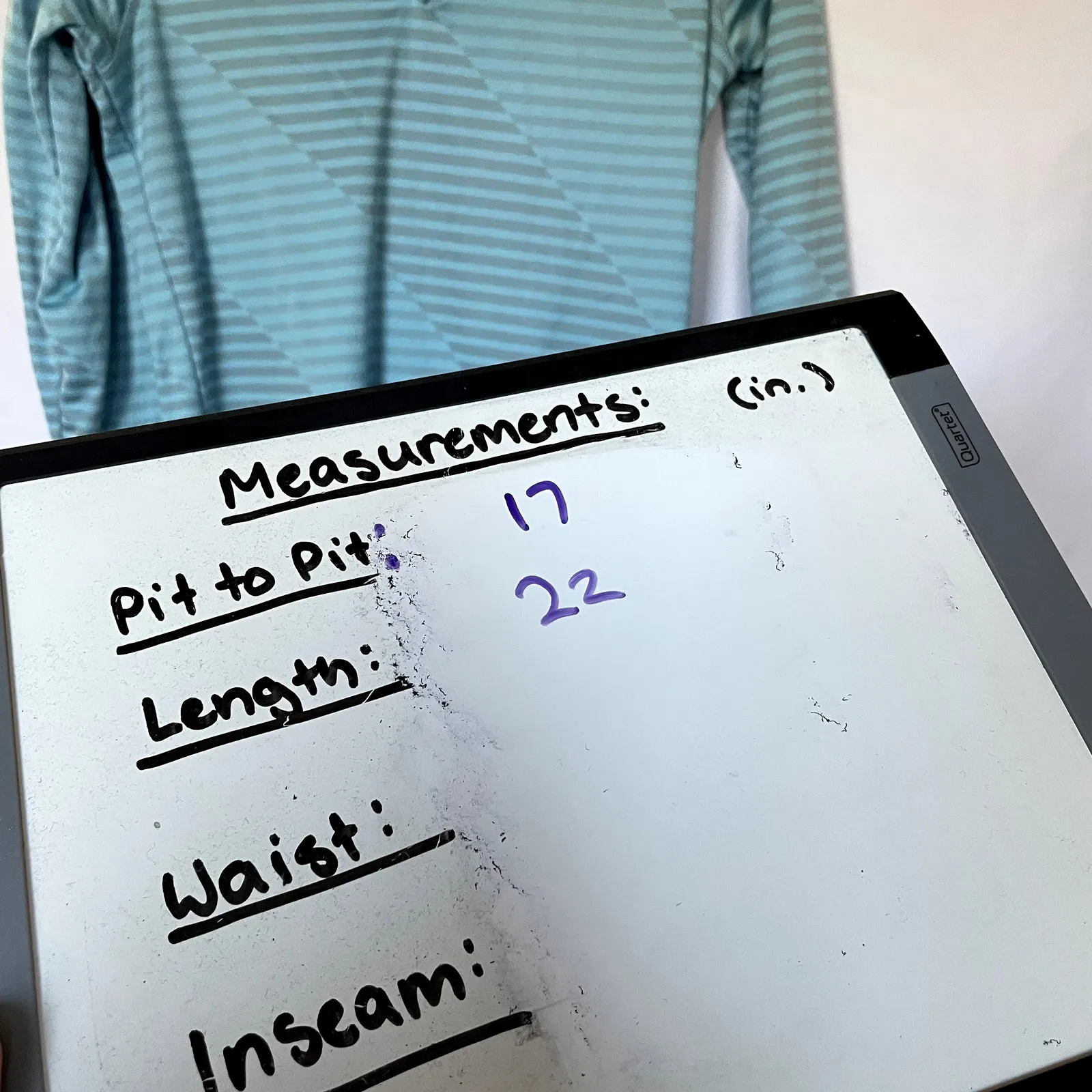 Nike running dri-fit women's quarter zip nike element top XL blue gray striped - Image 6