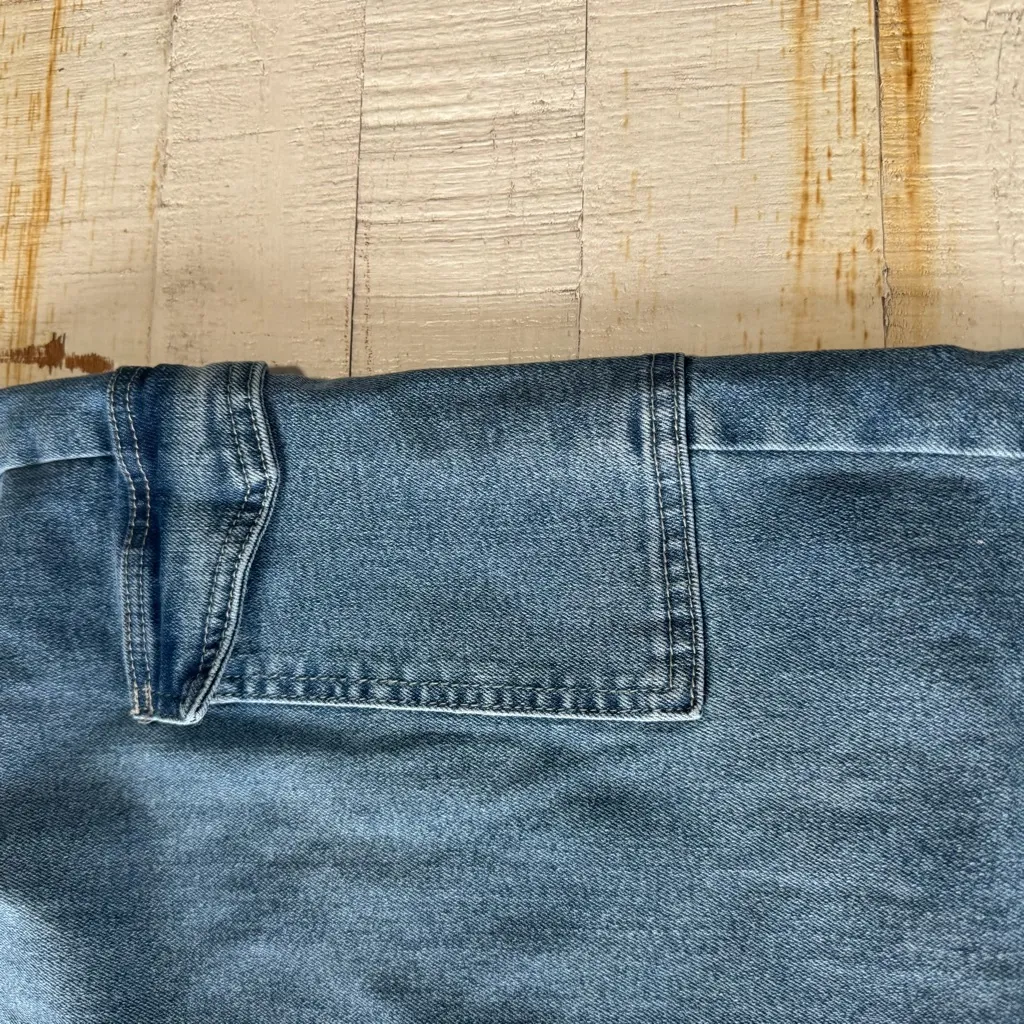 KanCan Aspen High Rise‎ Wide Flare Jeans size 13 Waist 30 Cargo Pockets Stretch Blue - Image 6