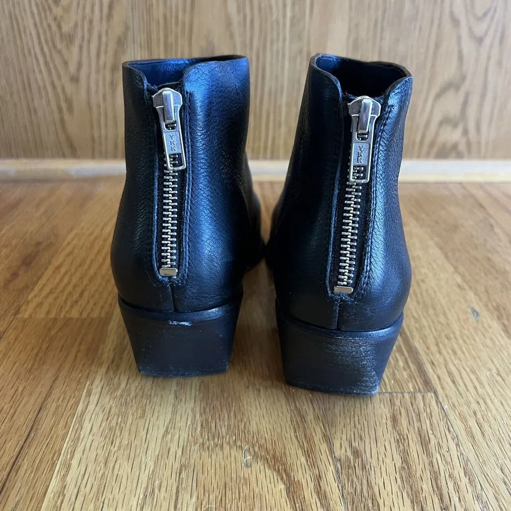 Wal & Pai Los Angeles Black Leather Ankle Boots Zipper‎ Back Women SZ 6.5 Brazil - Image 10