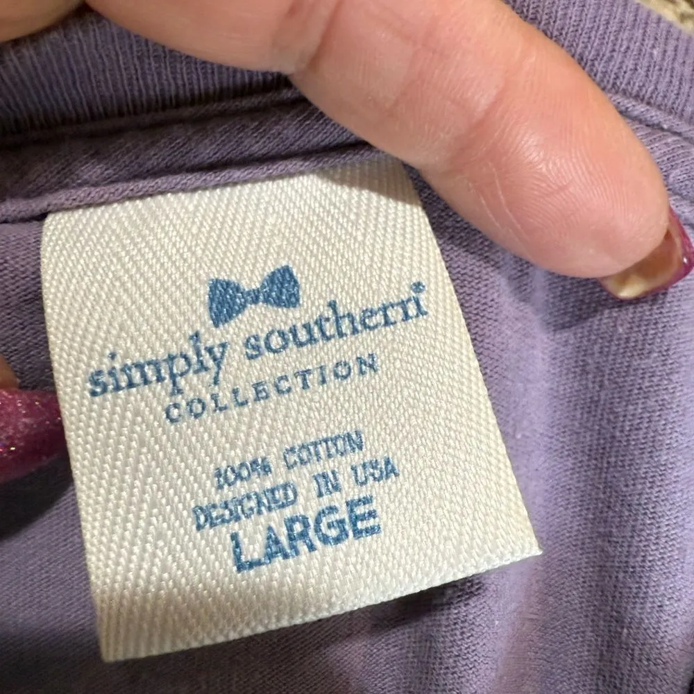 Simply southern size, large purple and gold long sleeve top - Image 7