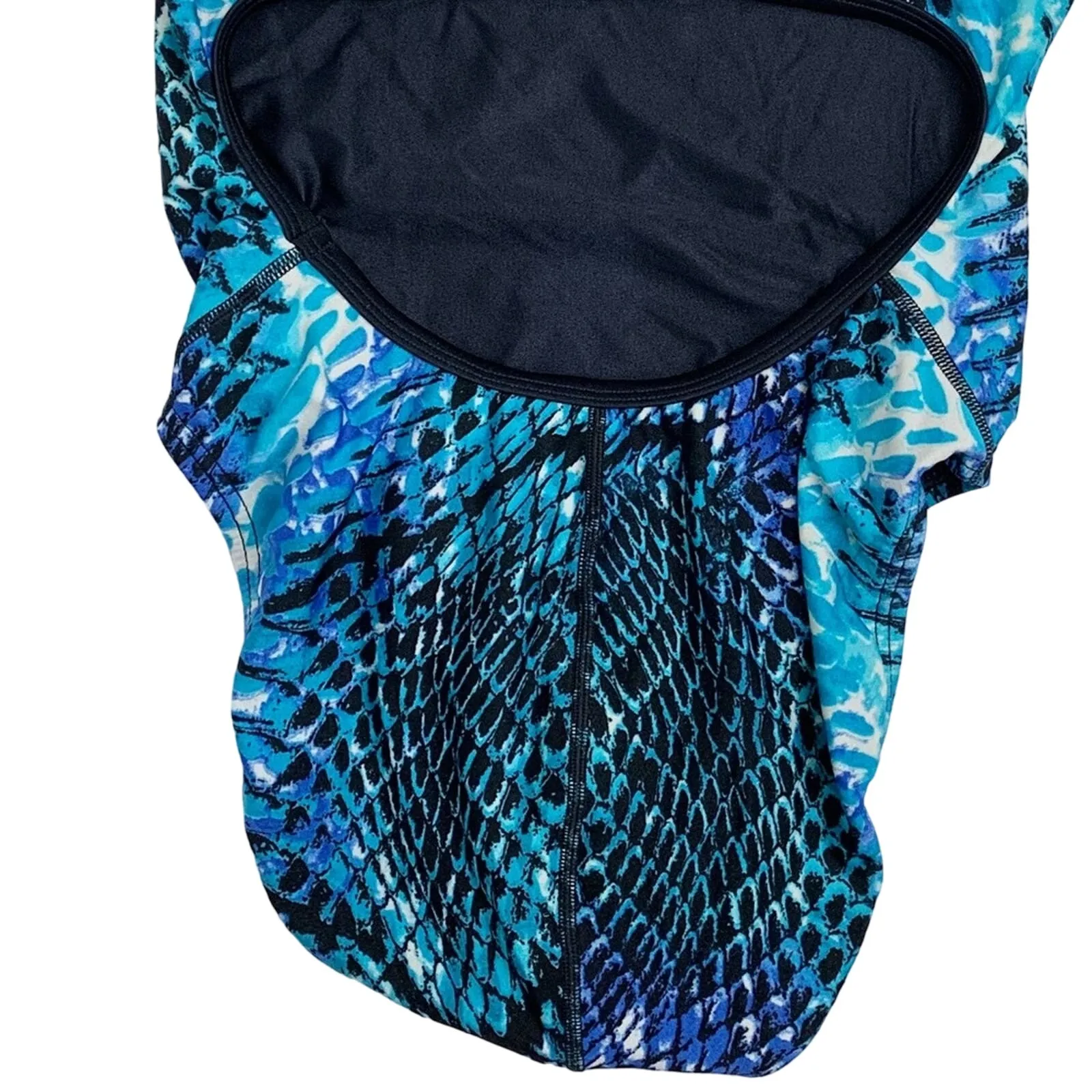 Speedo Women's Black Teal Blue One Piece Sport Tank Swimsuit Size Small - Image 7