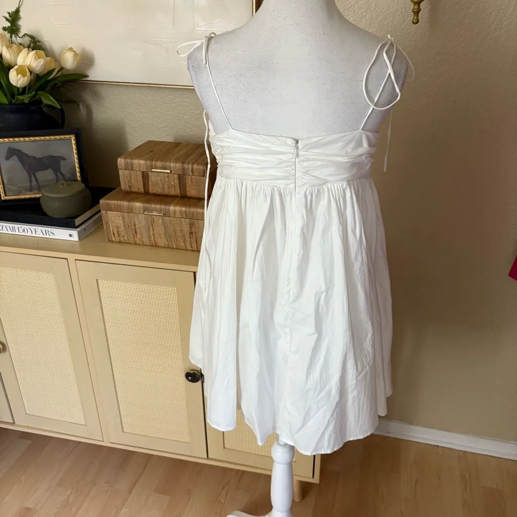 REFORMATION White Catarina‎ Dress Mini Size 8 - Image 6