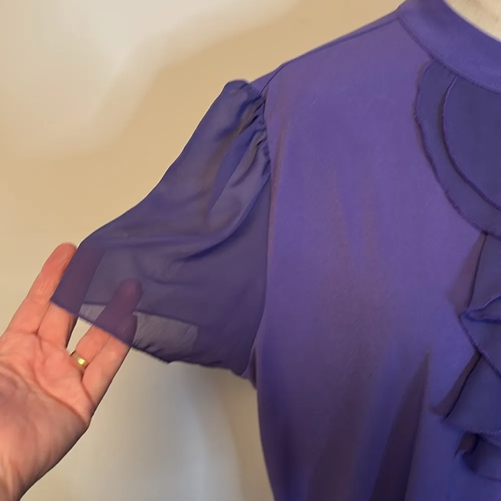 Lane Bryant purple frilly top size 18/20 - Image 4