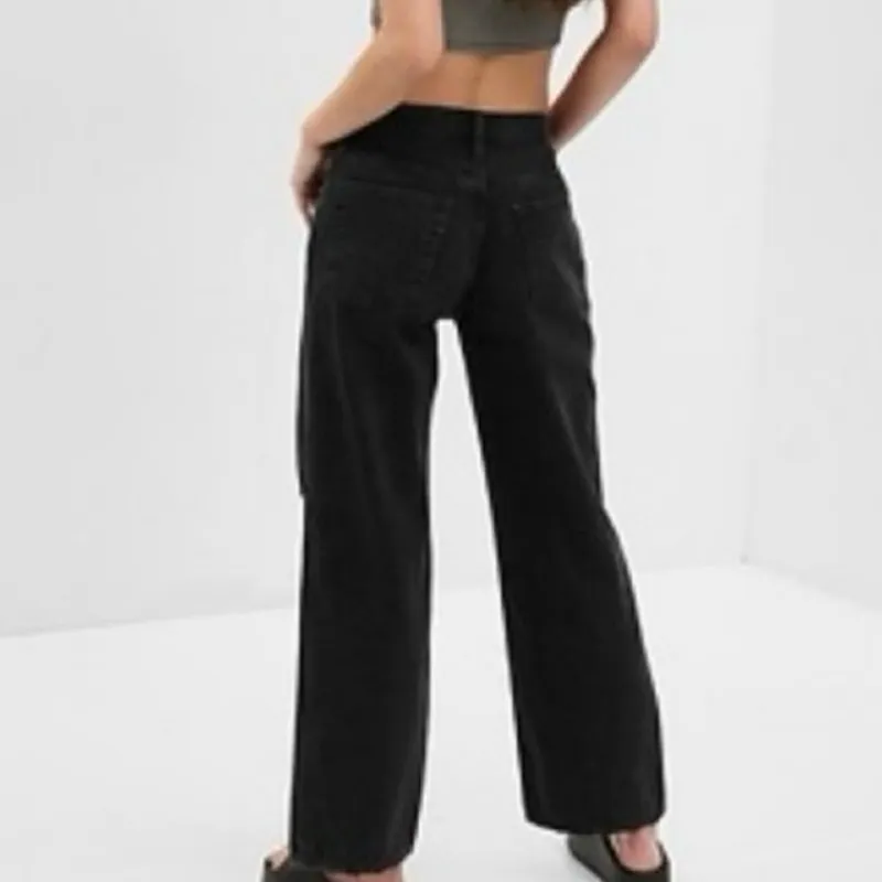 Gap Women’s 10 Distressed Low Rise Baggy Jean 30 Black Wash 601160 - Image 7
