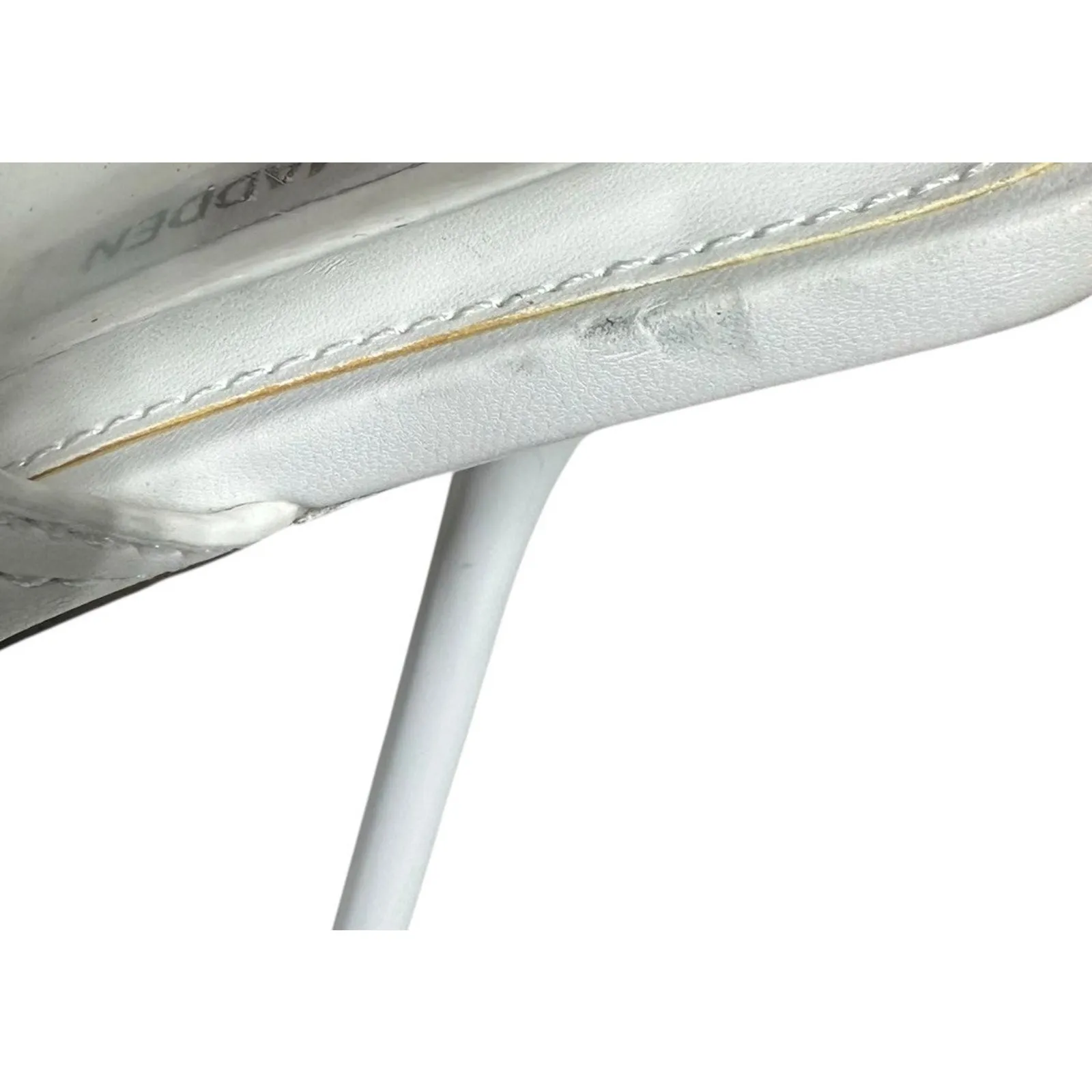 Steve Madden Joyous Y2K White Double Buckle High Heel Stiletto Sandals Size 7.5 - Image 6