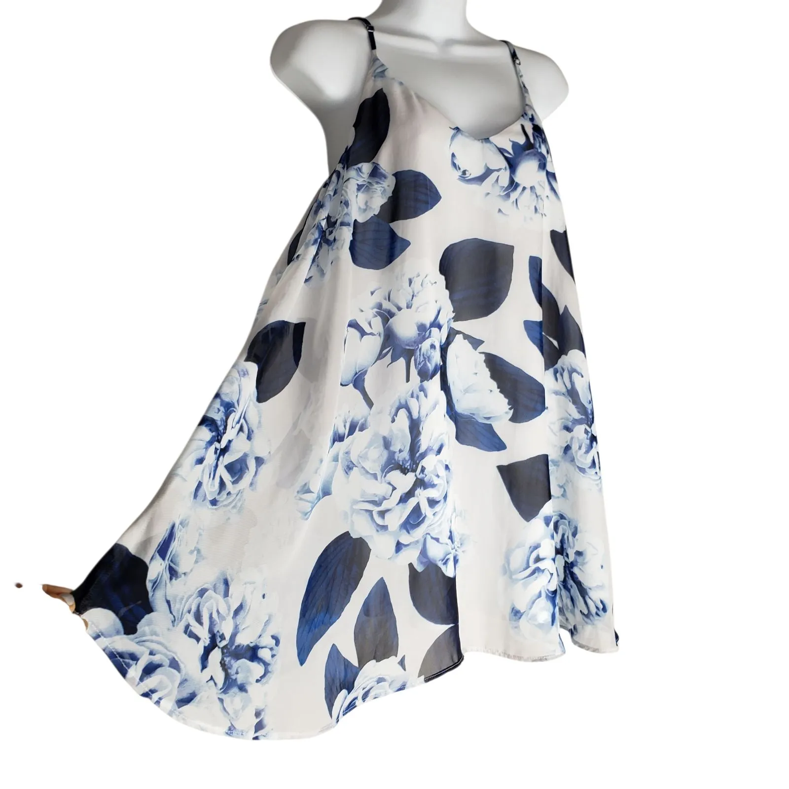 Show Me Your Mumu Circus Mini Dress Small Blue Bouquet Floral Y2K - Image 3