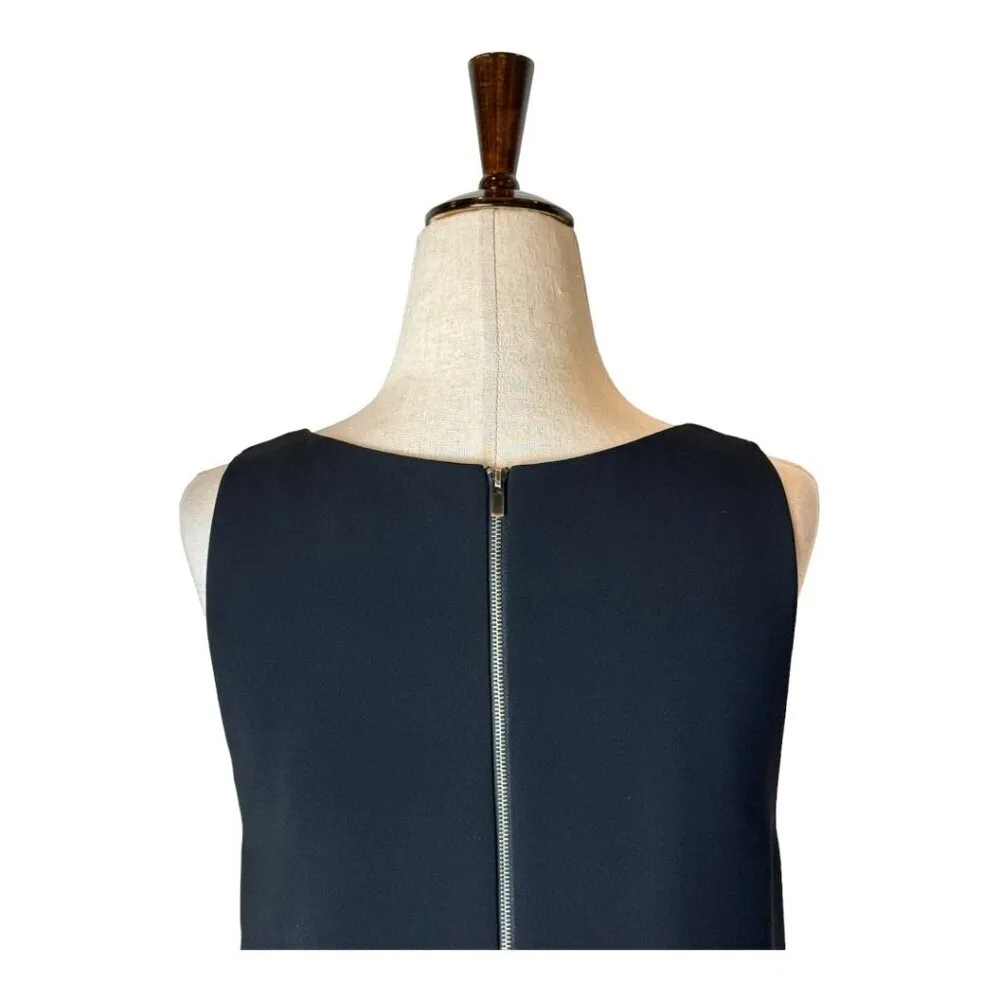 Diane Von Furstenberg Dress Women 6 Black Silk Jeweled Shift Mini Cocktail Party - Image 4