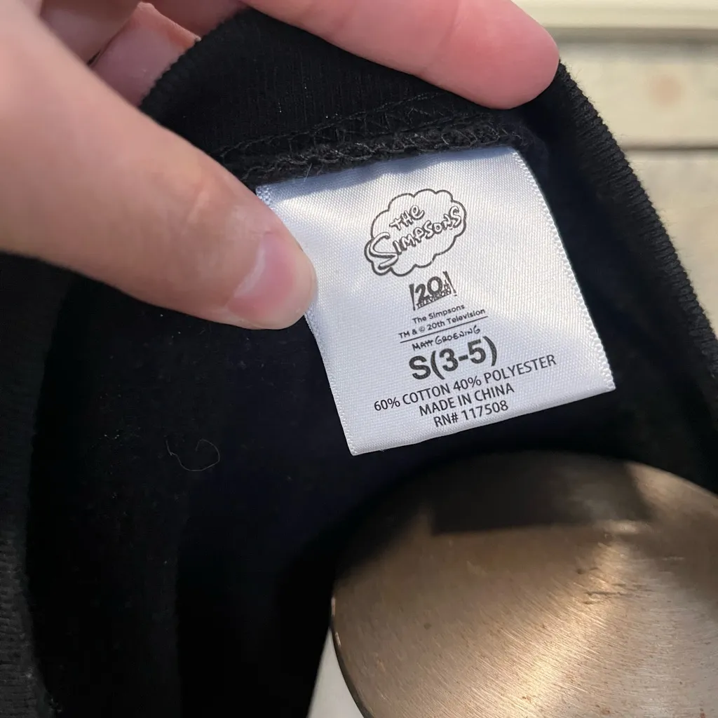 The Simpsons Black Graphic Junior Women’s Sweater Size Small - Image 2