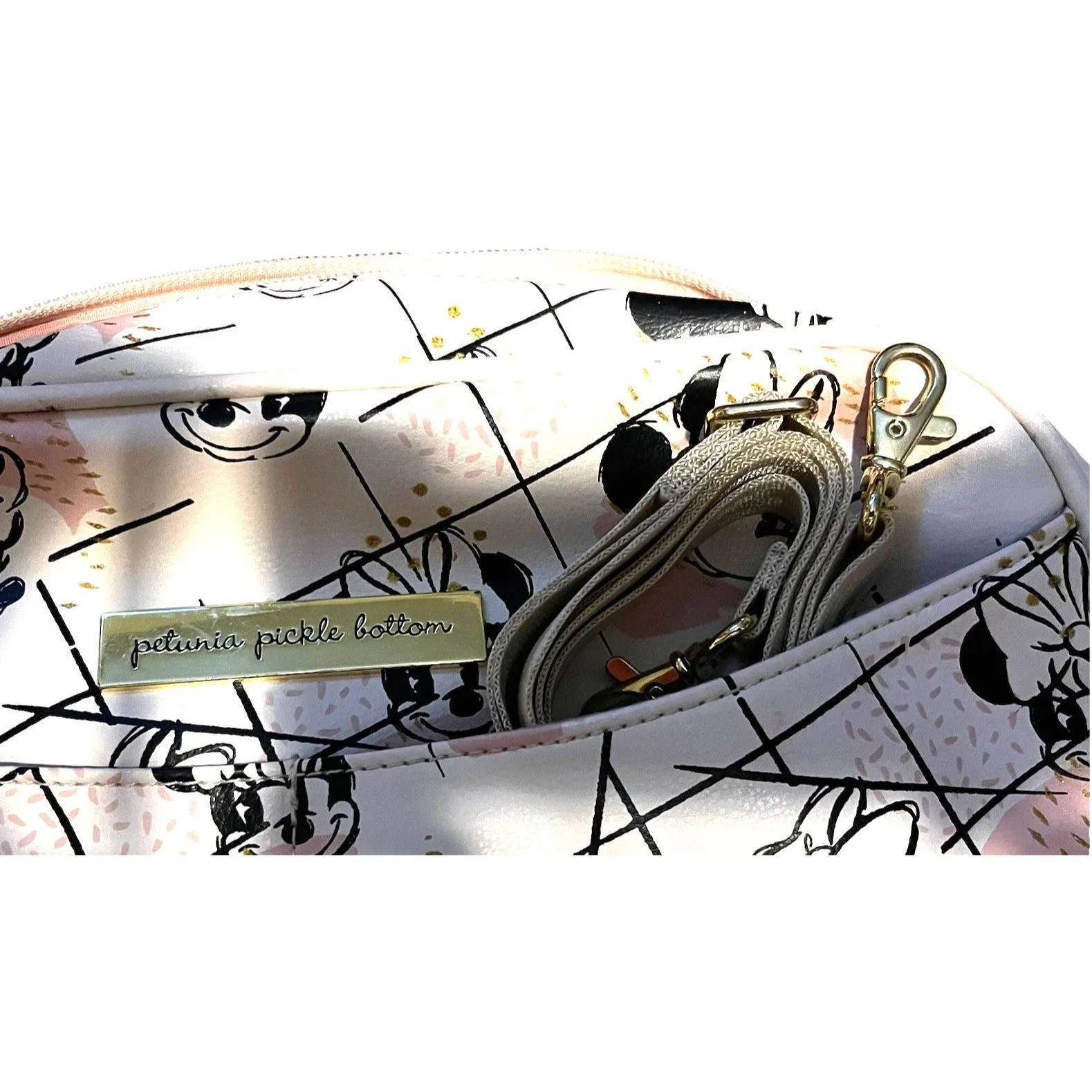 Petunia Pickle Bottom Disney Companion Diaper Clutch In Shimmery Minnie Mouse Gold - Image 12