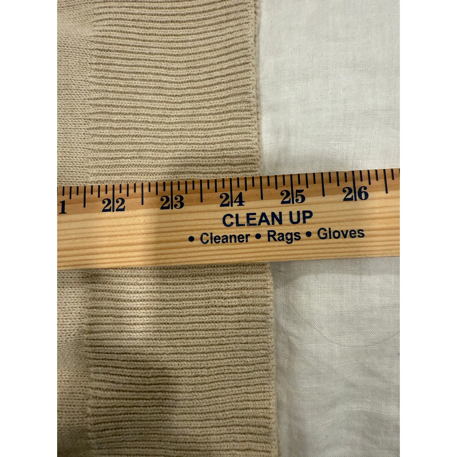 J. Crew Mercantile Sweater Womens Large Tan Knit Merino Wool Ribbon Bow Sleeve - Image 9