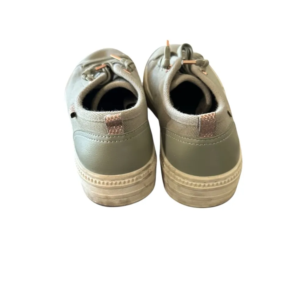 BOBS from Skechers Olive Canvas Shoes Green Size 8 - Image 4