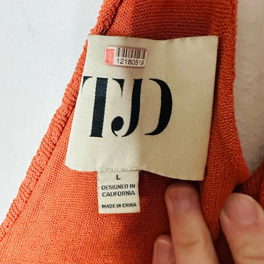 The Jetset Diaries Flowers on the Wall Rustic Orange Wrap Tie Dress Size Large - Image 6