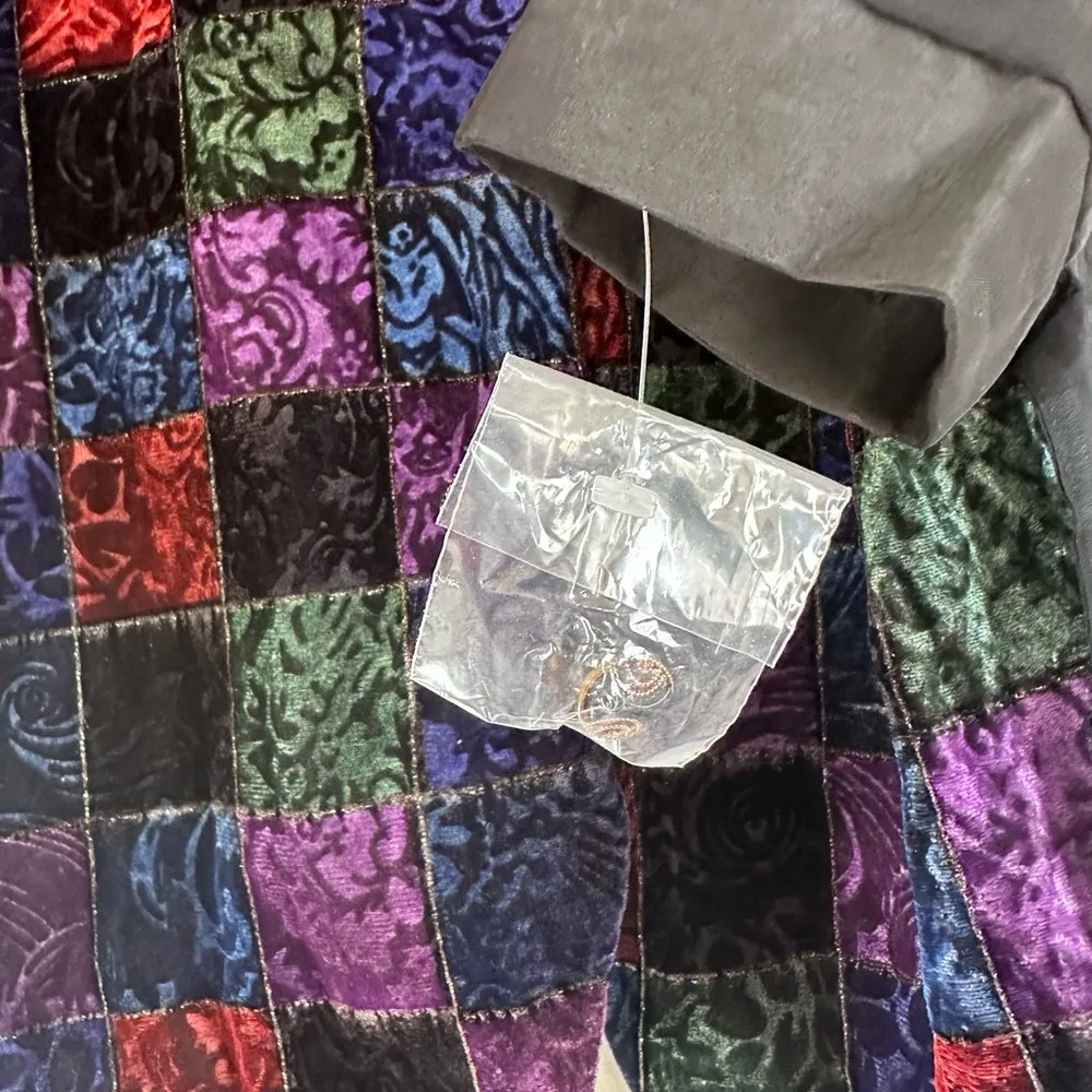 Vintage Bedford velvet/sheer burnout floral print jacket RENFAIRE 16 NEW Black - Image 8