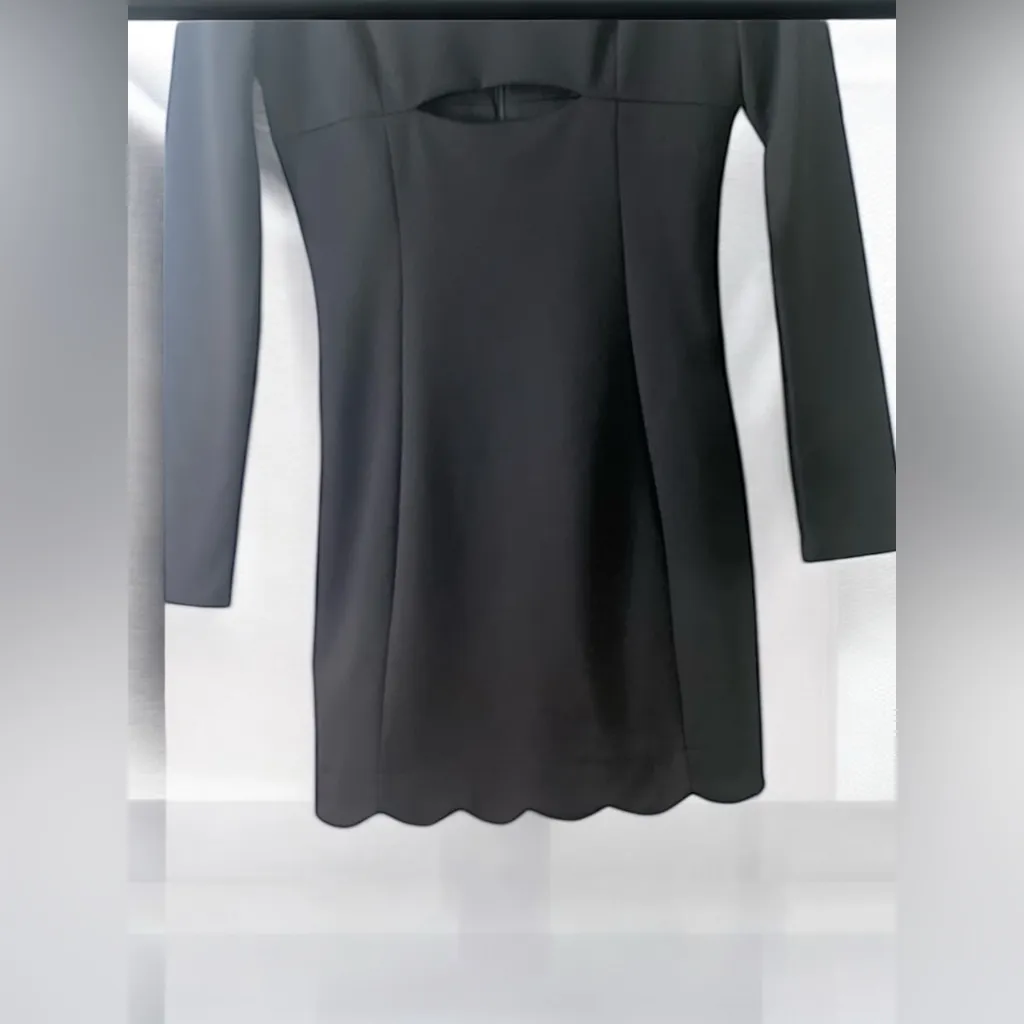 Petal & Pup X STORIA Eva Scalloped Black Dress - Image 8