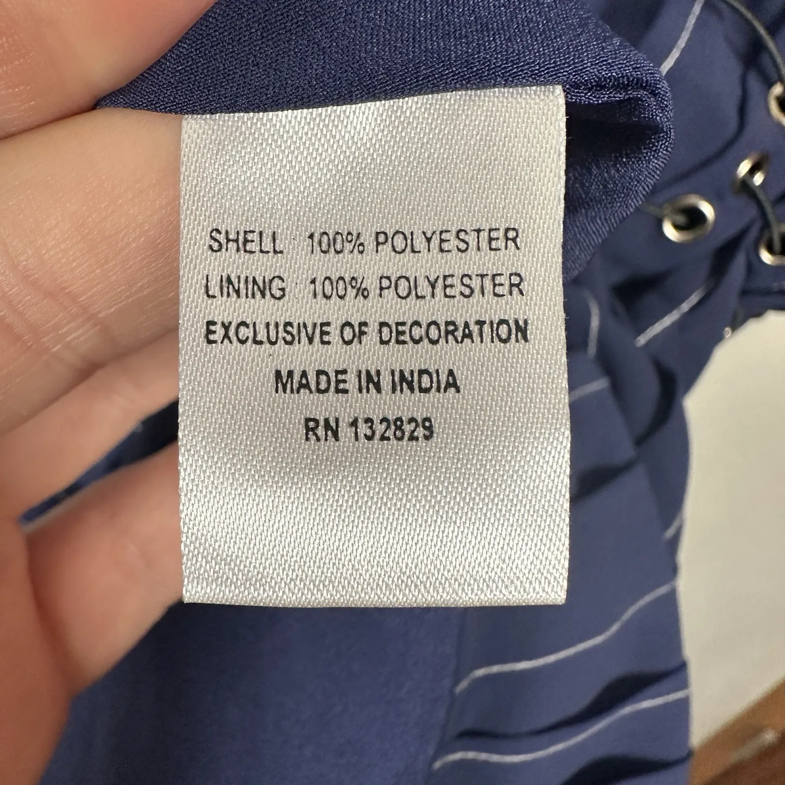 Tularosa Sienna Mini Dress Blue Pinstriped Size XL Slouchy‎ Oversized Punk Rock - Image 6