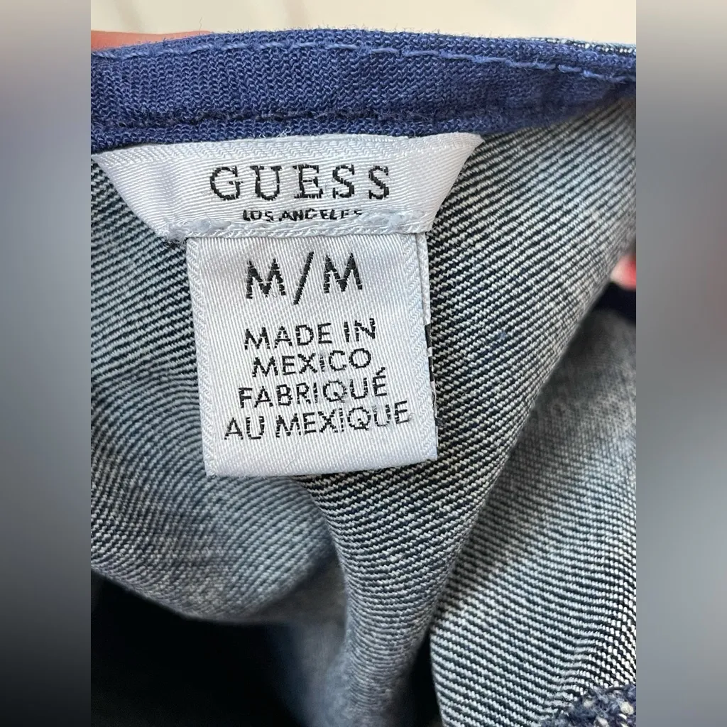 Guess Sofia Dark Blue Denim Mini‎ Dress Size M - Image 5