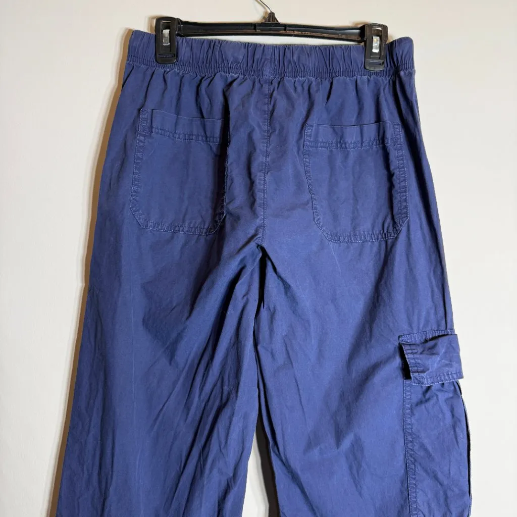 Aerie Avenue Baggy Cargo Pant Women's Small Blue Loose Poplin Adjustable Sporty - Image 13