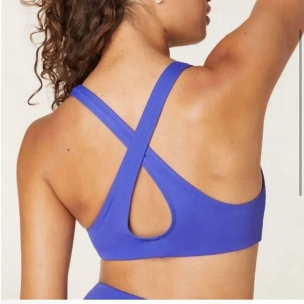 Andie Swim NWT Caledonia Bikini Top Lapis Blue Size M Sporty Scoop Neck Swimwear - Image 3