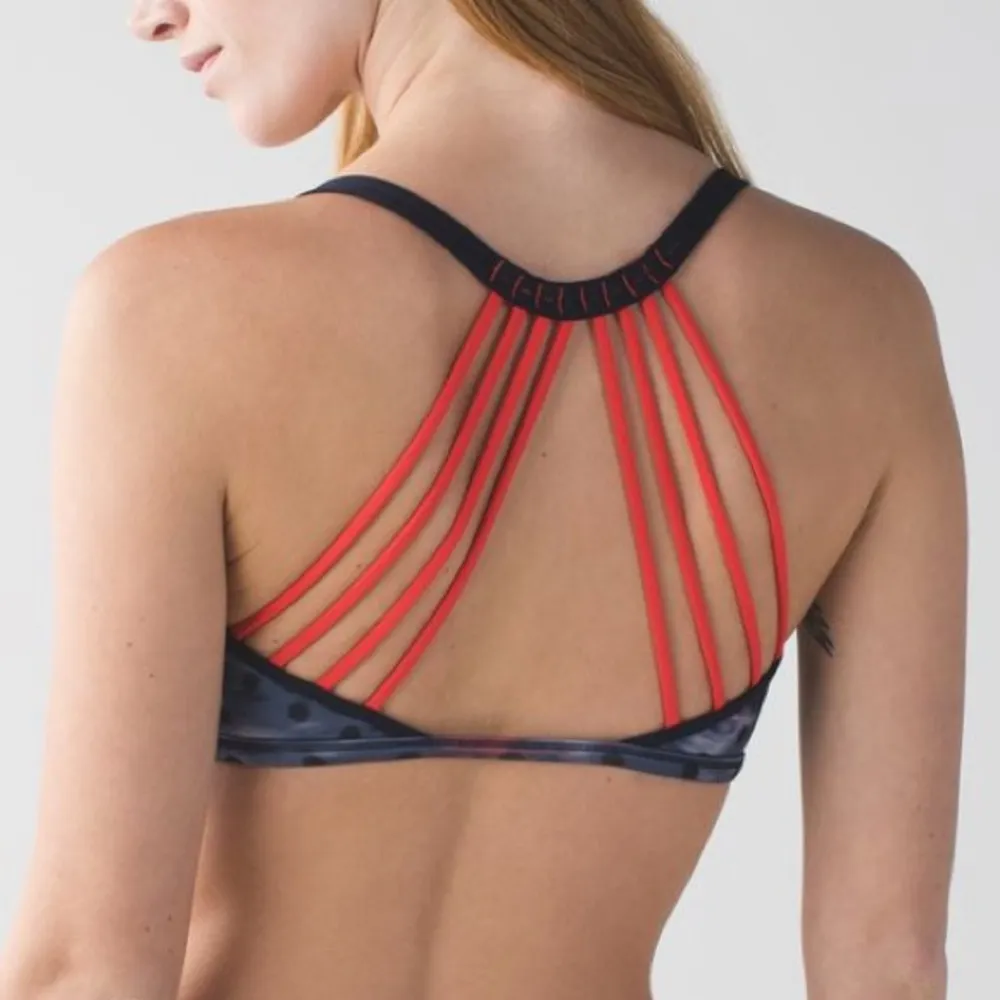 Lululemon Lighten Up Bra Windy Blooms Regal Plum Multi / Naval Blue /Alarming 8 - Image 2