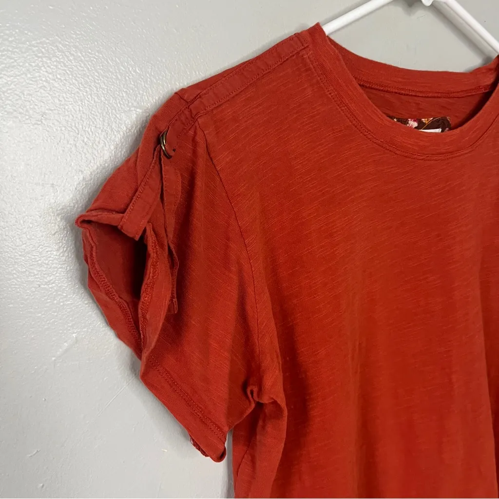 Anthropologie Rust Short Sleeve Top - Image 3