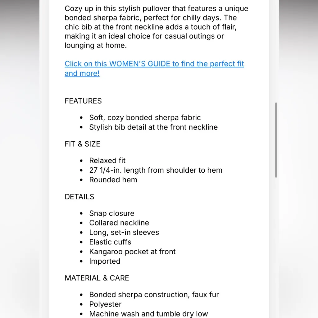 Women’s Sherpa pullover top - Image 5