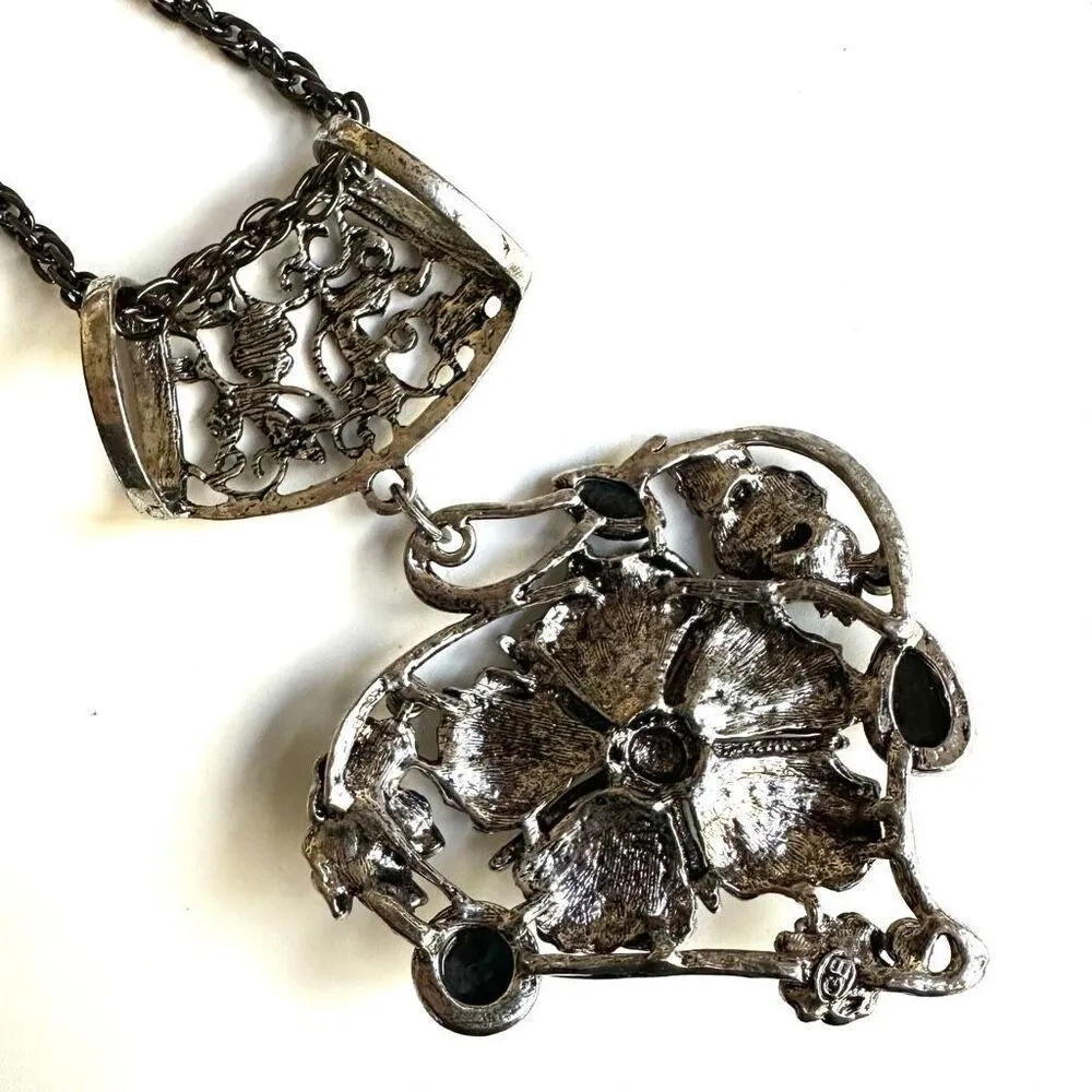 White House black market grey long pendant necklace - Image 5