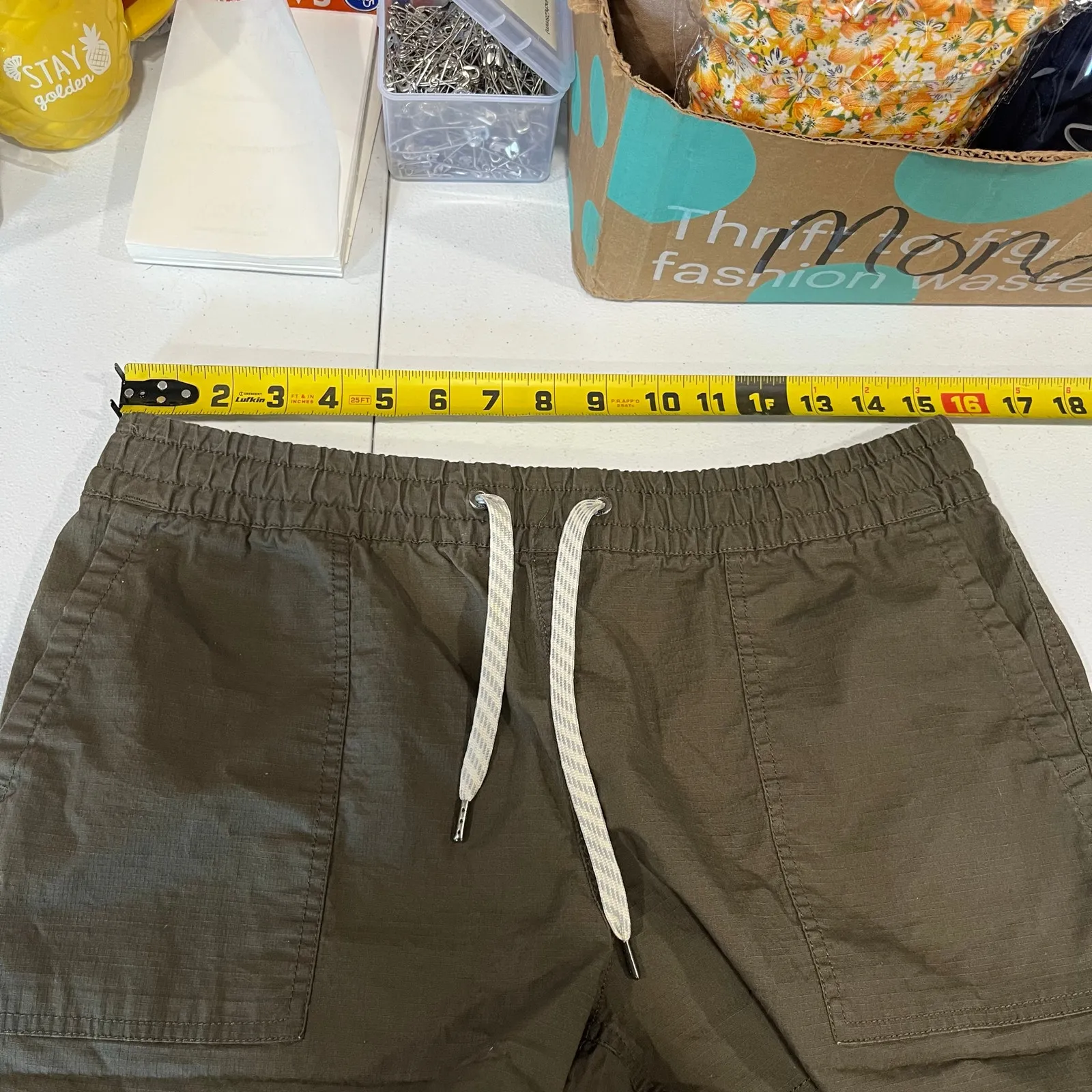 Vuori Vintage Ripstop Short Womens Medium Dark Oregano Green VW385 READ - Image 6