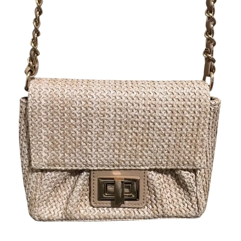 ASOS Tan Woven Crossbody Bag - Image 3
