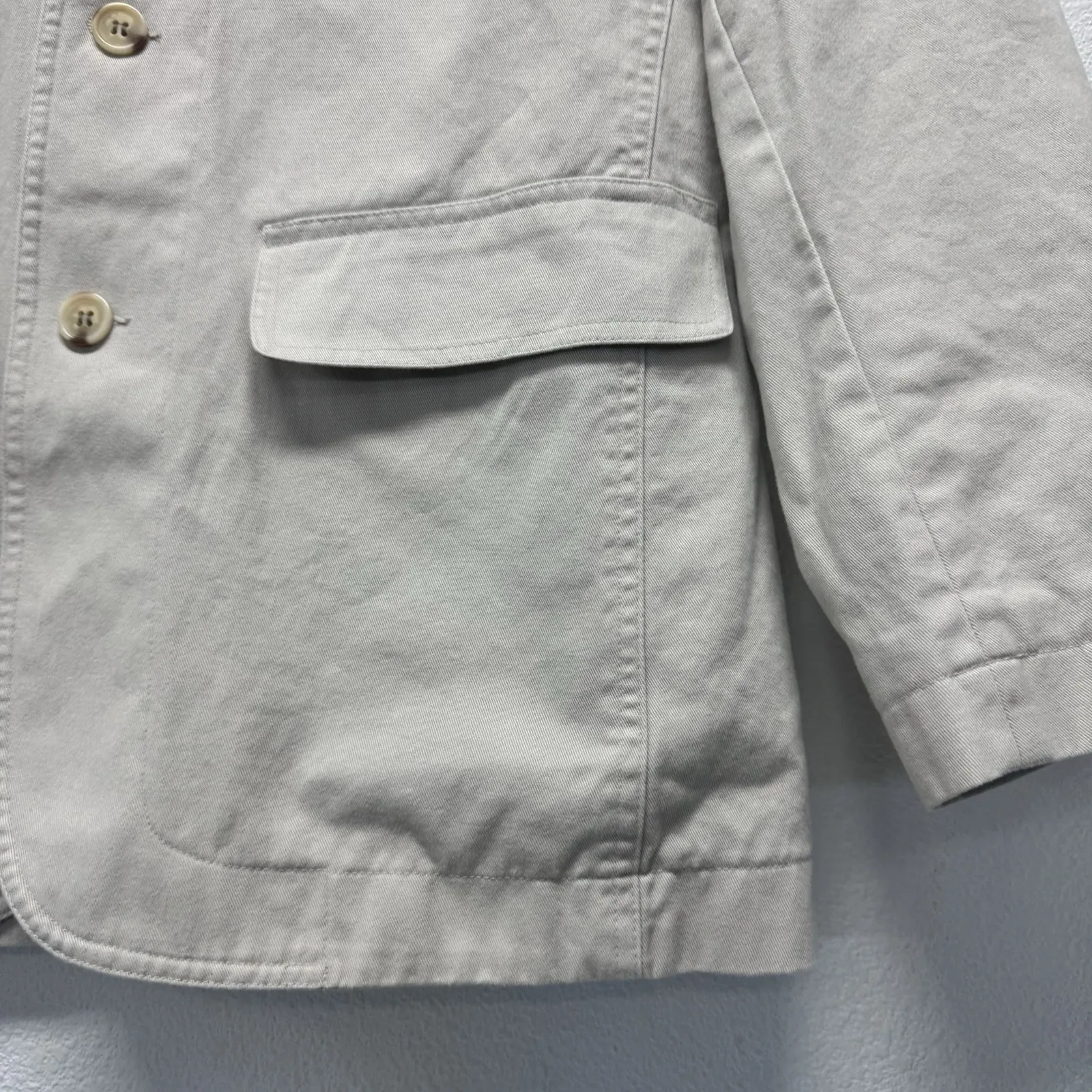 St Johns Bay Business Casual Blazer Men Medium Khaki Tan Suit Sport Coat Jacket - Image 2