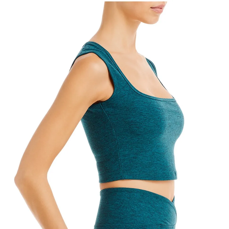 EUC Year of Ours Square Neck Crop Workout Tank – Size L Sold Out Blue Size L - Image 3