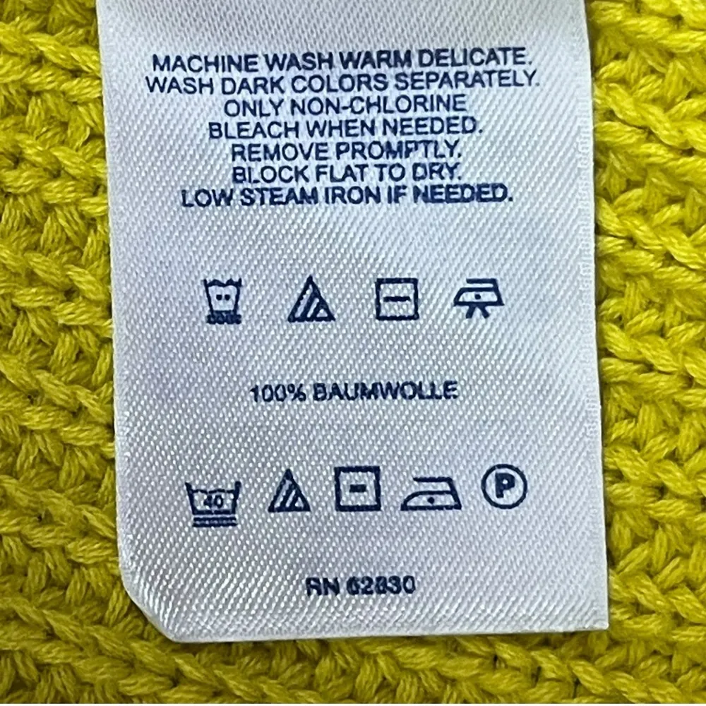 Lands End Sweater Womens Plus 1X 16W 18W Shaker Funnel Neck Pullover Knit Yellow - Image 9