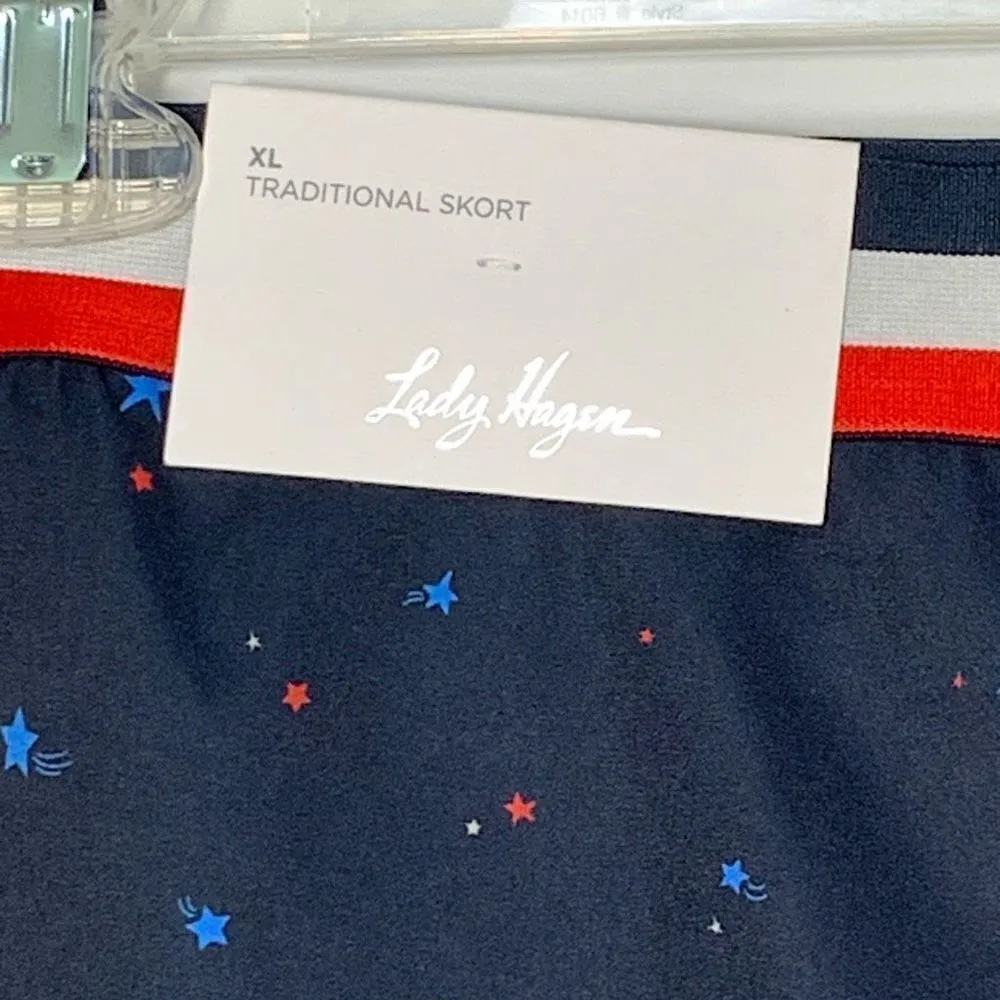 Lady Hagen navy star print skort UPF 50 size XX large NWT - Image 3