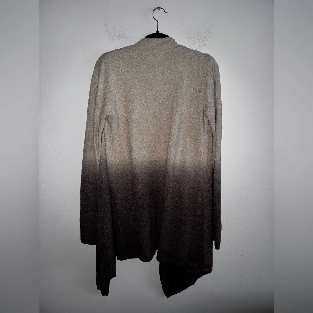 Barefoot Dreams Cozy Chic Lite Ombré Calypso Wrap Cardigan S/M Stone and Cocoa - Image 8