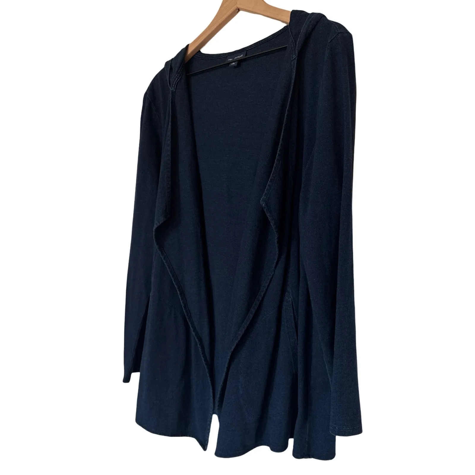 Pure Jill Indigo Wrap Hooded Cardigan indigo Women’s Petite XL Blue - Image 5