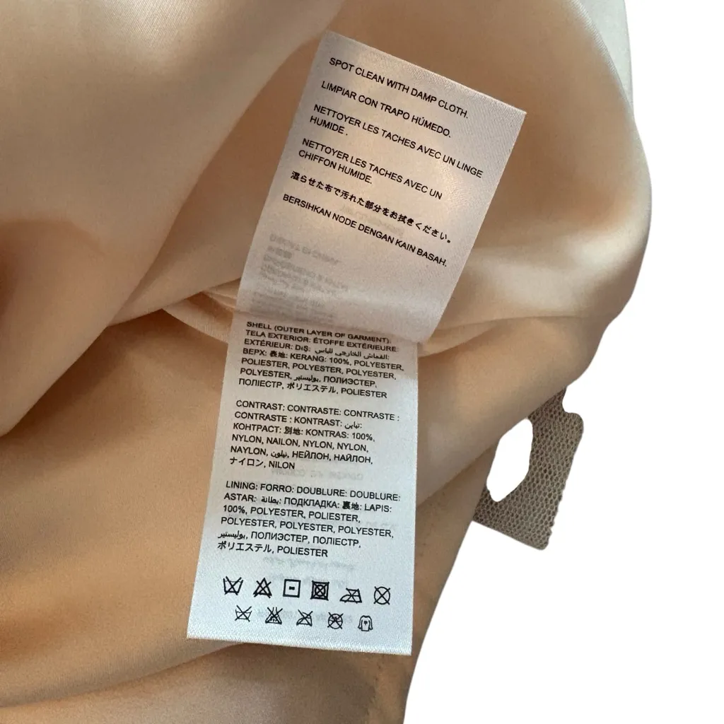 BEBE Peach Pink Tulle Sequin Sleeveless Fit Flare Mini Dress, Sz M - Image 13