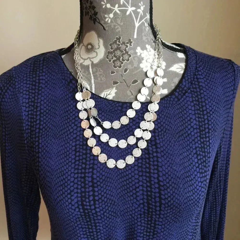 Apt 9 high-low long sleeve purple/black tunic size XS - Image 4