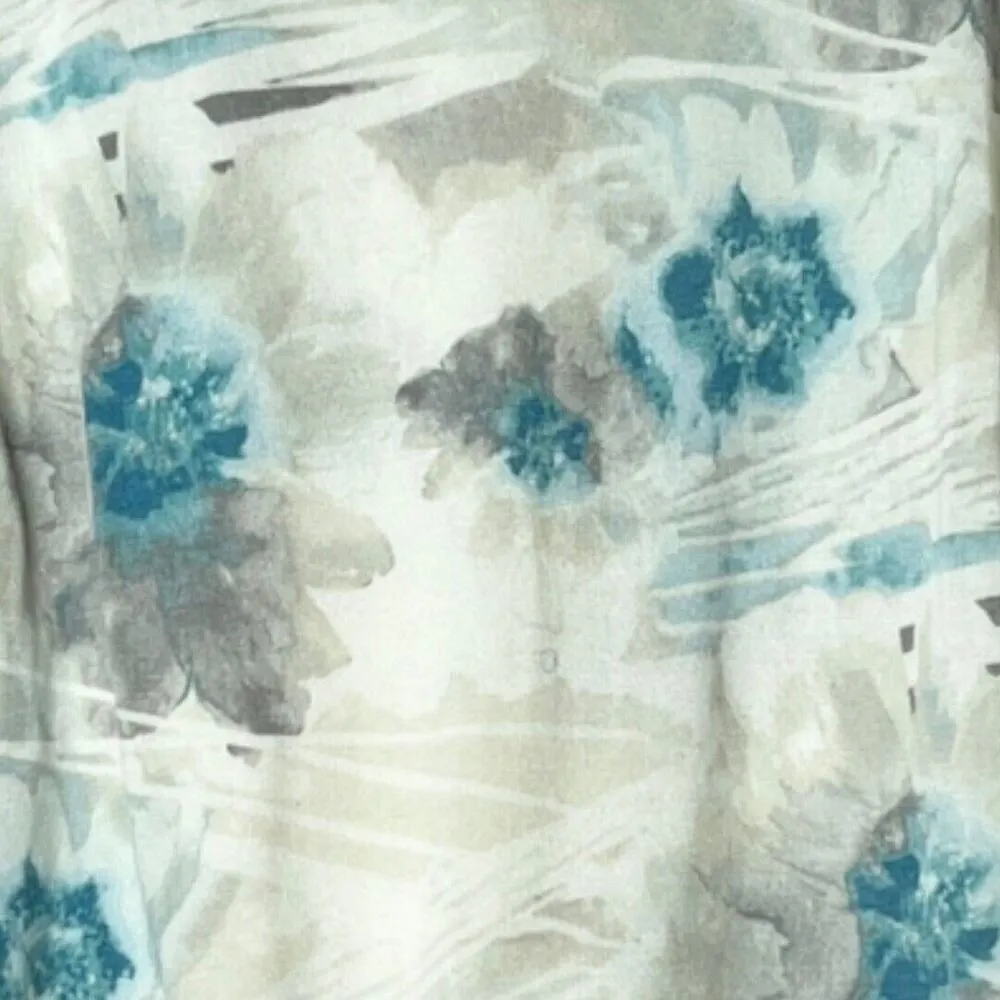 Chicos Sweater Women Small White Blue Floral Lightweight Flower Bloomcore Casual - Image 4