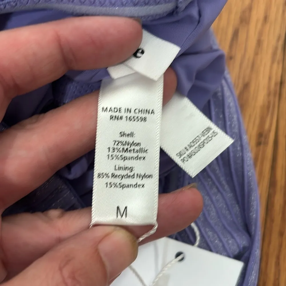 Andie Kauai One Piece‎ Swimsuit Verbena Purple Sparkle Size M NWT - Image 6