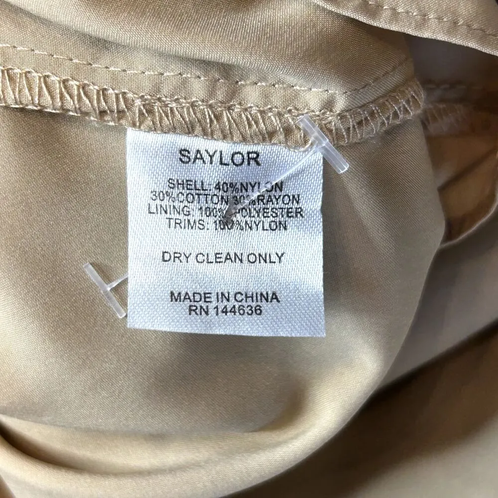 SAYLOR Amity Black Lace Long Sleeve Back Cutout Mini Dress Mock Neck M ($265) - Image 11