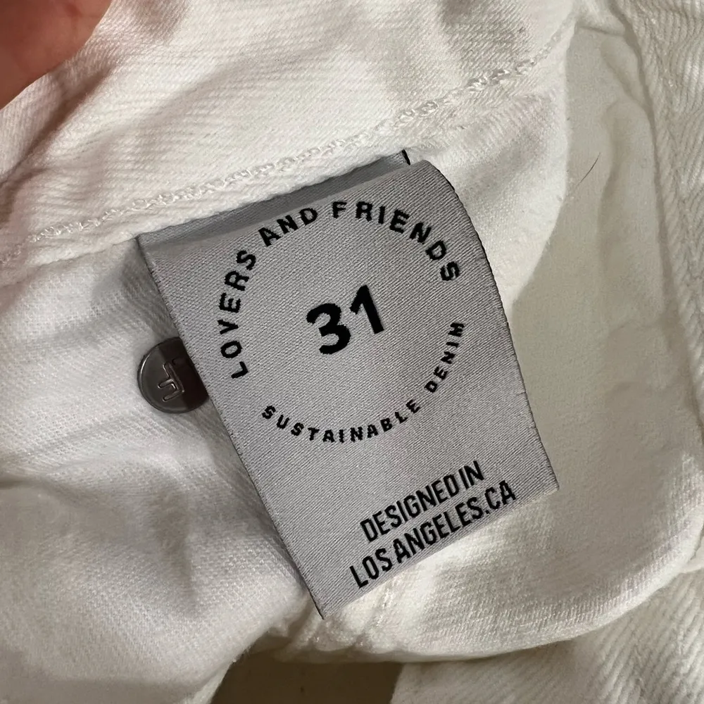 REVOLVE LOVERS + FRIENDS High Rise Jack Denim White Shorts Sz 31 - Image 6