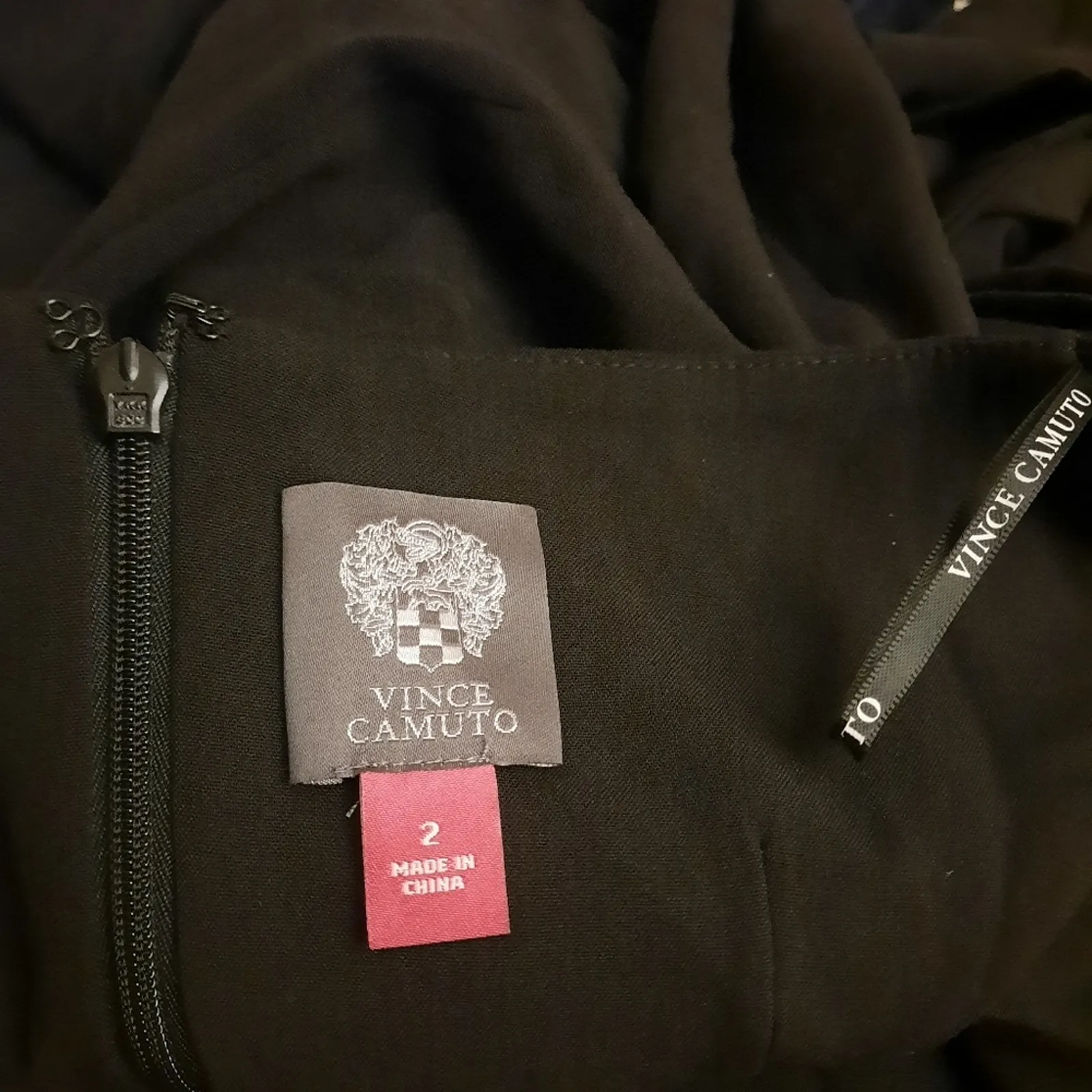 Vince Camuto Popover Cocktail Party Dress Womens Sz 2 Black Off Shoulder Formal - Image 6