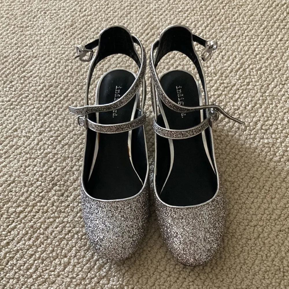 NEW J. Crew Indigo Rd Glitter Strappy Block Heel Sandals High Heels Size 8 NWOB - Image 10