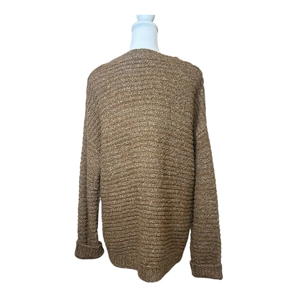 MOUSSY Brown Fringe Boho Oversized Sweater One Size Chunky Festival Grunge M/L Size M - Image 6