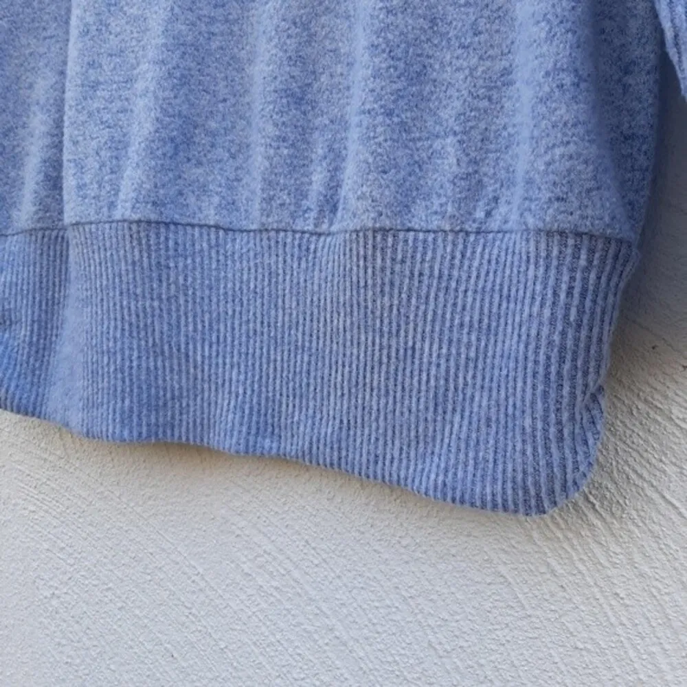Alyx Sweater Light Blue Bat Sleeve Ruched Hemline Casual Pullover Knit Top M Size M - Image 6