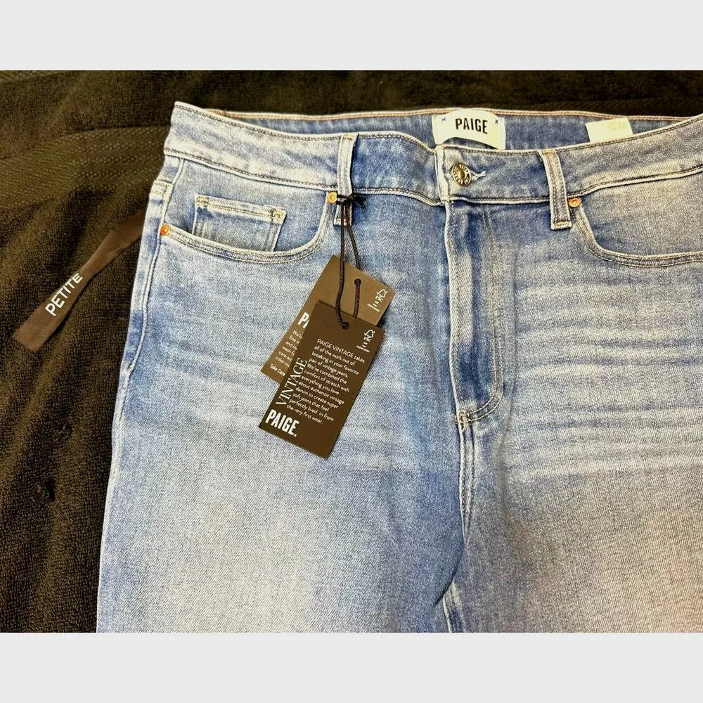 Paige Cindy Raw Hem High Waist Ankle Straight Leg Jeans 32 - Image 8