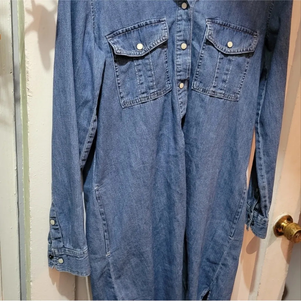GAP Long Sleeve Denim Dress - Image 5