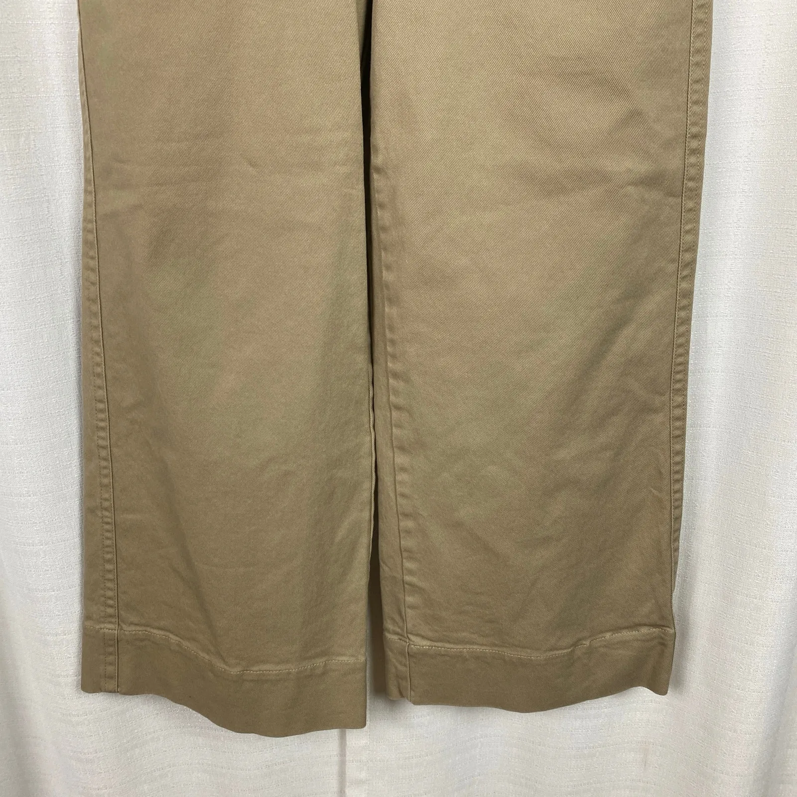 J.Crew Tan Patch Pocket Wide Leg Cropped Pants Sz.6P - Image 4