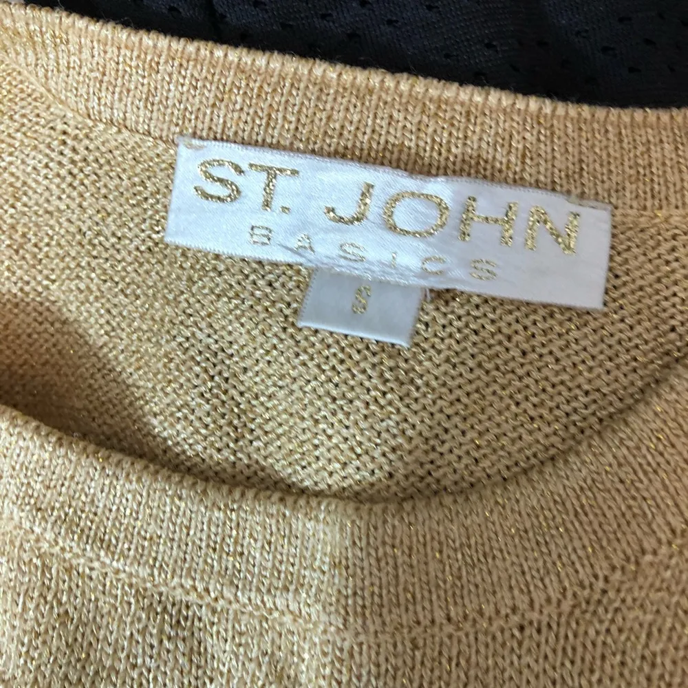 St. John Santana Knit Shimmer Gold tank - Image 6