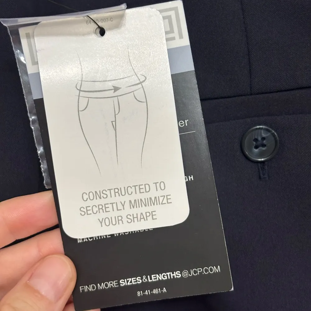 NWT Liz Claiborne Sophie Classic Secretly Slender Trouser in Navy - Size 10S - Image 9