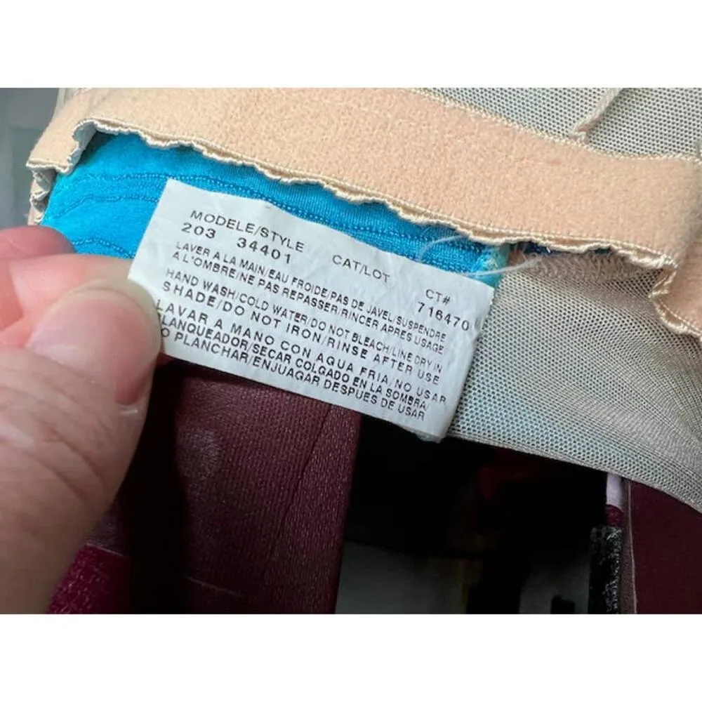 Christina one piece swimsuit Vintage textured waves square neck blue - Image 10